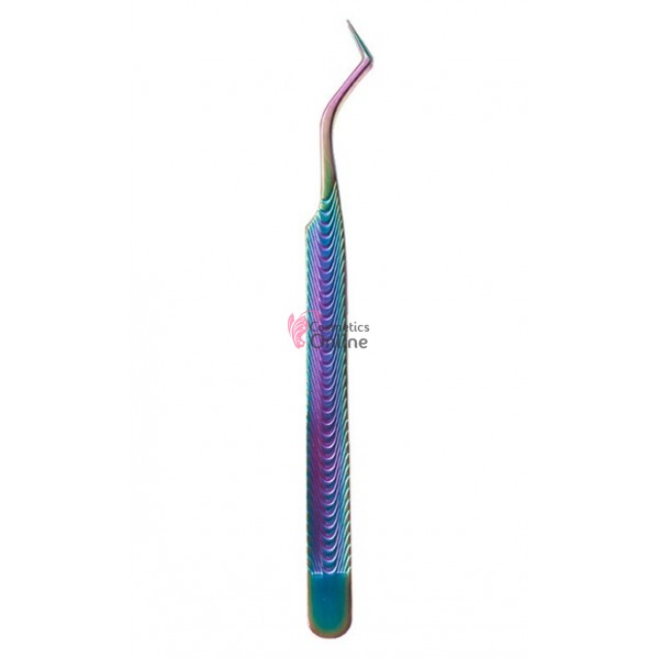 Penseta pentru gene false  fir cu fir curba formare smoc Cod 11H12 Profesionala Antistatica